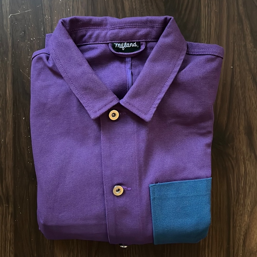 NEVER WORN Mifland Multicolor Work Jacket (Purple) Size L